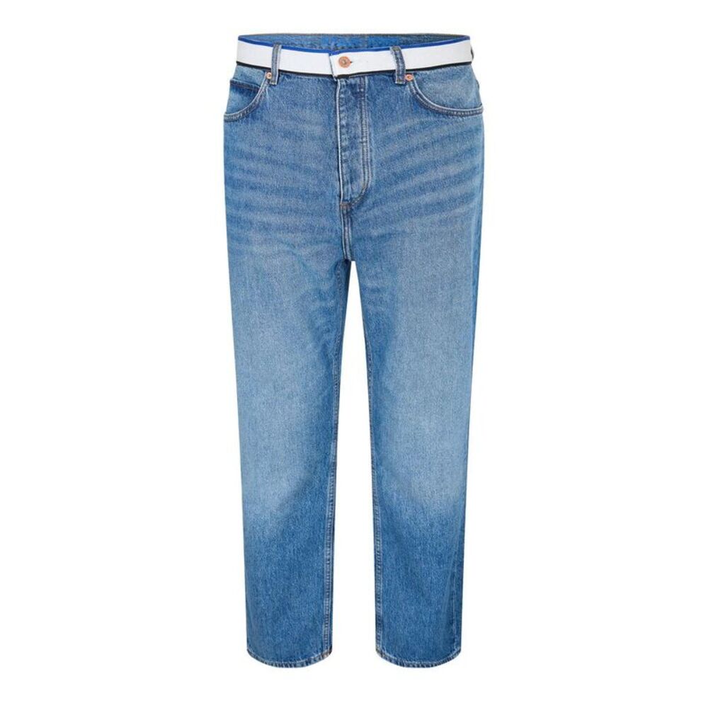 Hugo Mens Nate Denim Wide Leg Jeans / Medium Blue